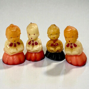 Gurley Christmas Candles Lot of 4 Choir Boys Carolers Vintage 2.5" H Unlit READ